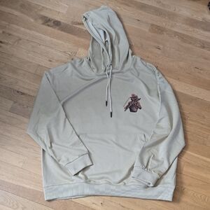 Men's Casual Beige Hoodie with Graphic